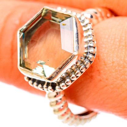 Green Amethyst Rings handcrafted by Ana Silver Co - RING118139