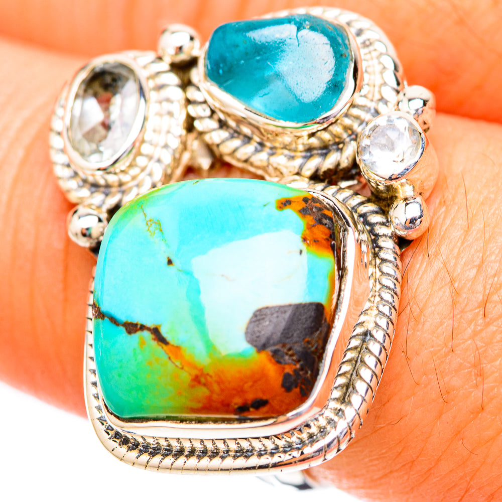 Tibetan Turquoise Rings handcrafted by Ana Silver Co - RING118160