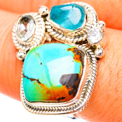 Tibetan Turquoise Rings handcrafted by Ana Silver Co - RING118160