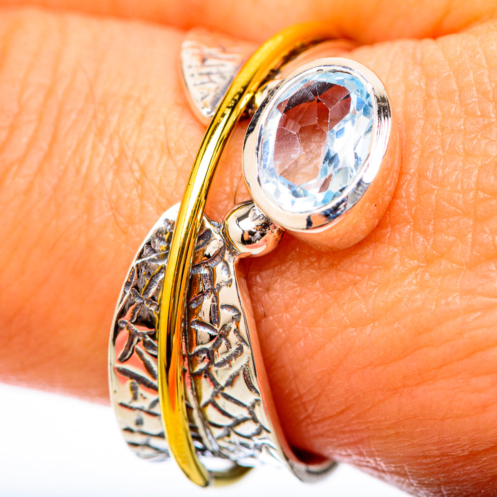 Blue Topaz Rings handcrafted by Ana Silver Co - RING118163