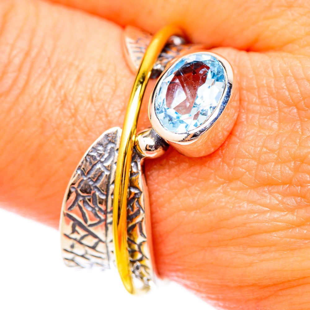 Blue Topaz Rings handcrafted by Ana Silver Co - RING118182