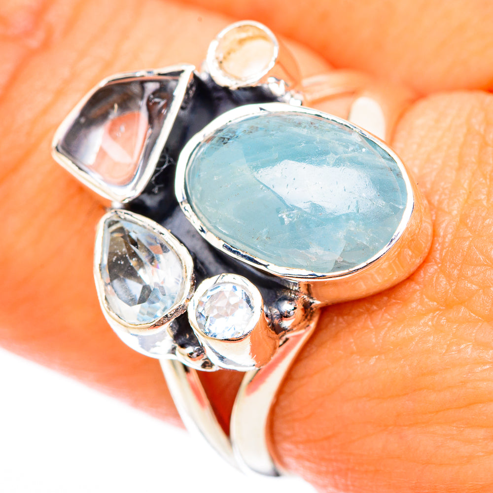Aquamarine Rings handcrafted by Ana Silver Co - RING118185