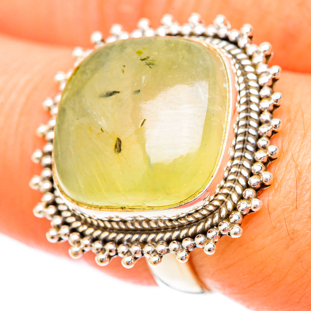 Prehnite Rings handcrafted by Ana Silver Co - RING118187