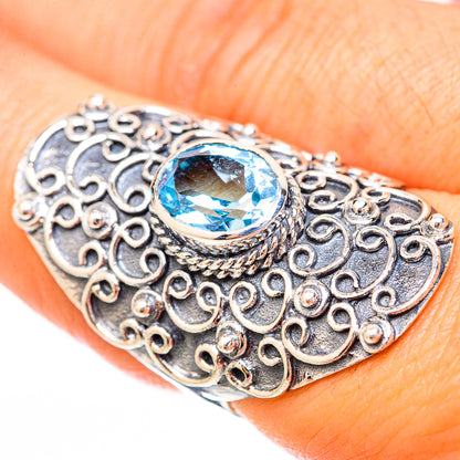 Blue Topaz Rings handcrafted by Ana Silver Co - RING118200