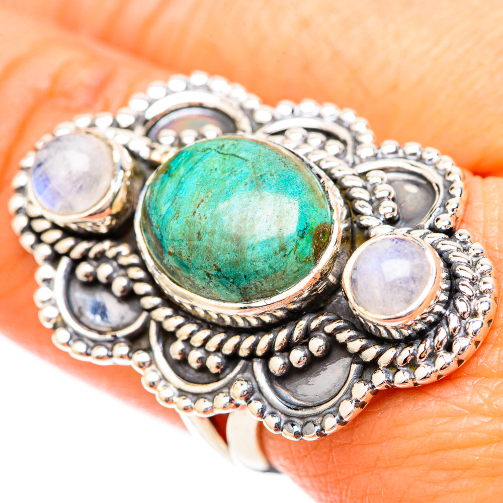 Tibetan Turquoise Rings handcrafted by Ana Silver Co - RING118203