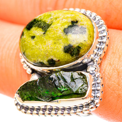 Serpentine Stone Rings handcrafted by Ana Silver Co - RING118206