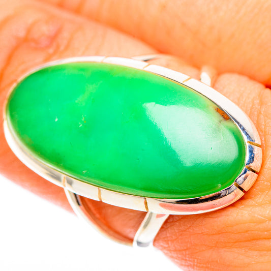 Chrysoprase Rings handcrafted by Ana Silver Co - RING118209