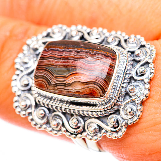 Crazy Lace Agate Rings handcrafted by Ana Silver Co - RING118214