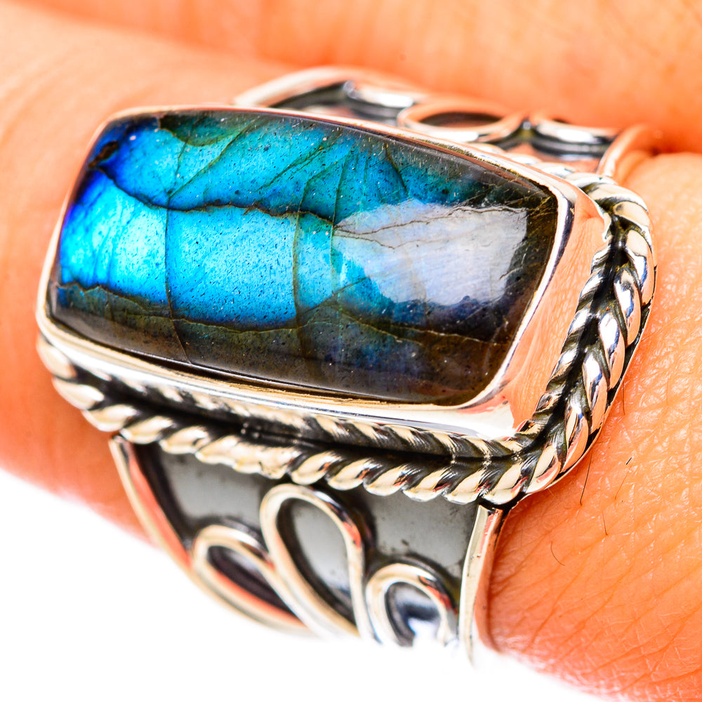 Labradorite Rings handcrafted by Ana Silver Co - RING118236