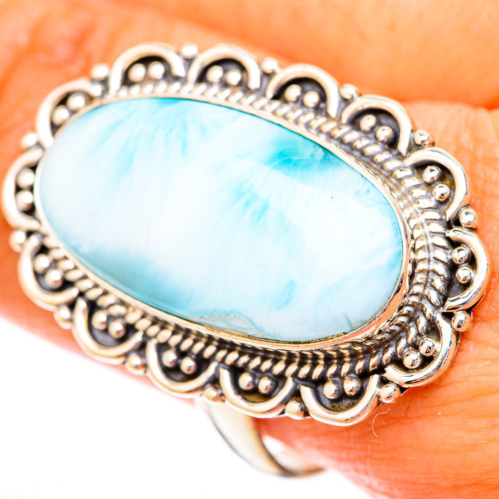 Larimar Rings handcrafted by Ana Silver Co - RING118241