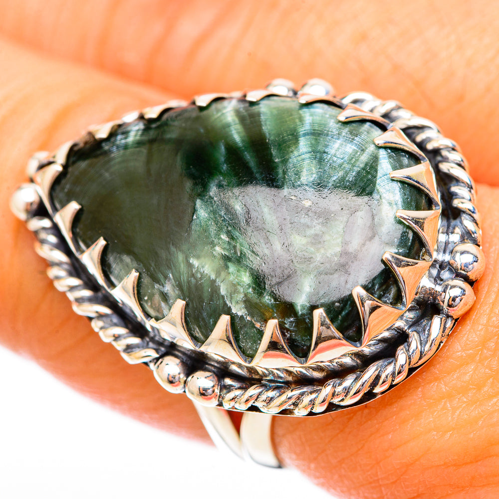 Seraphinite Rings handcrafted by Ana Silver Co - RING118251