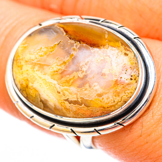 Plume Agate Rings handcrafted by Ana Silver Co - RING118252