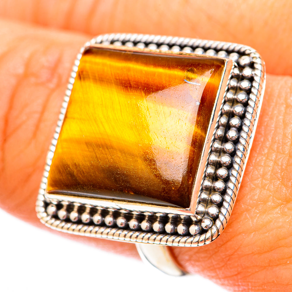 Tiger Eye Rings handcrafted by Ana Silver Co - RING118253