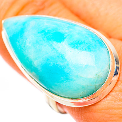 Peruvian Amazonite Rings handcrafted by Ana Silver Co - RING118272