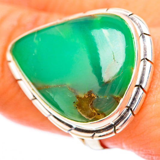 Chrysoprase Rings handcrafted by Ana Silver Co - RING118279