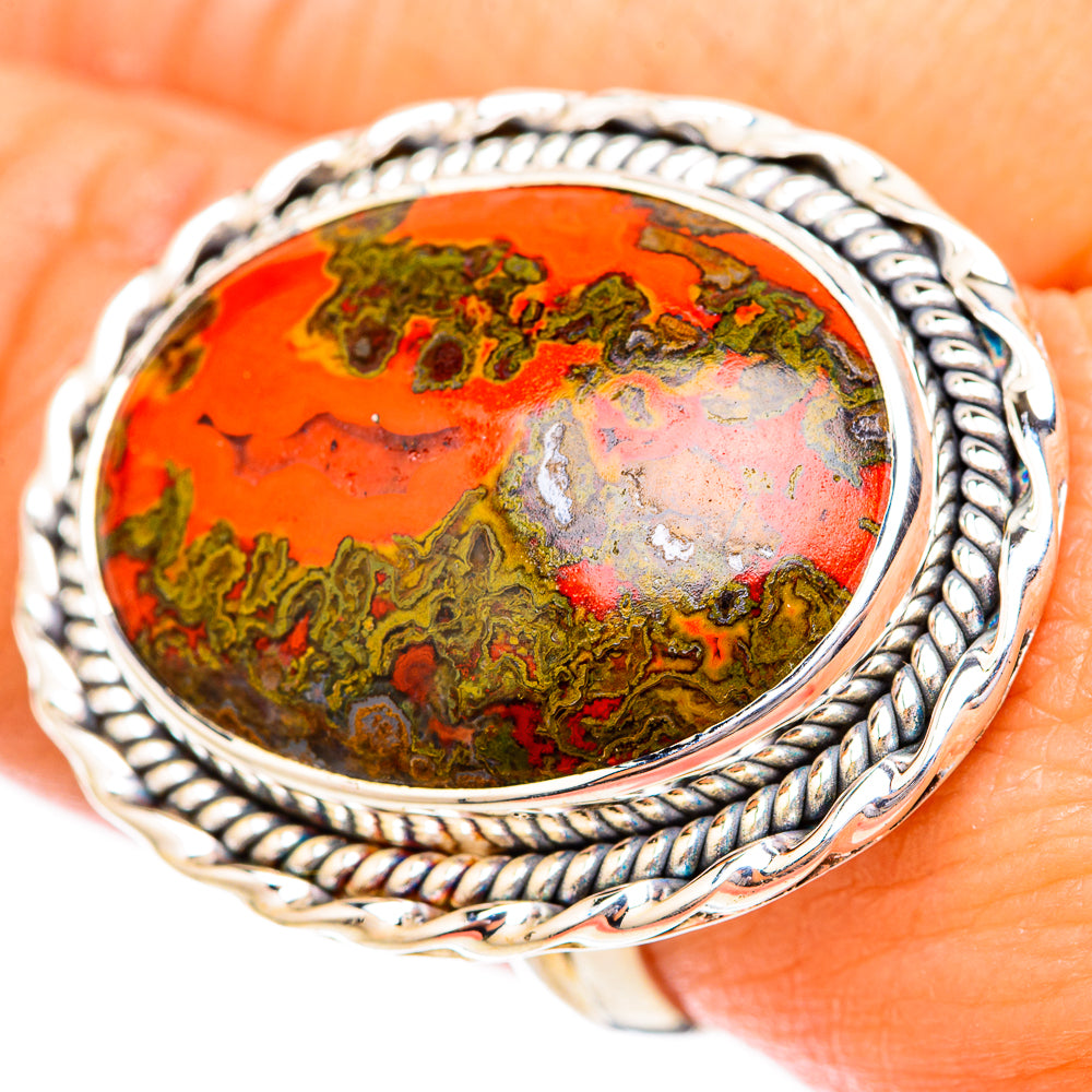 Moroccan Agate Rings handcrafted by Ana Silver Co - RING118282