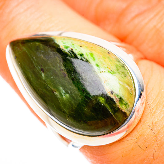 Australian Green Opal Rings handcrafted by Ana Silver Co - RING118311