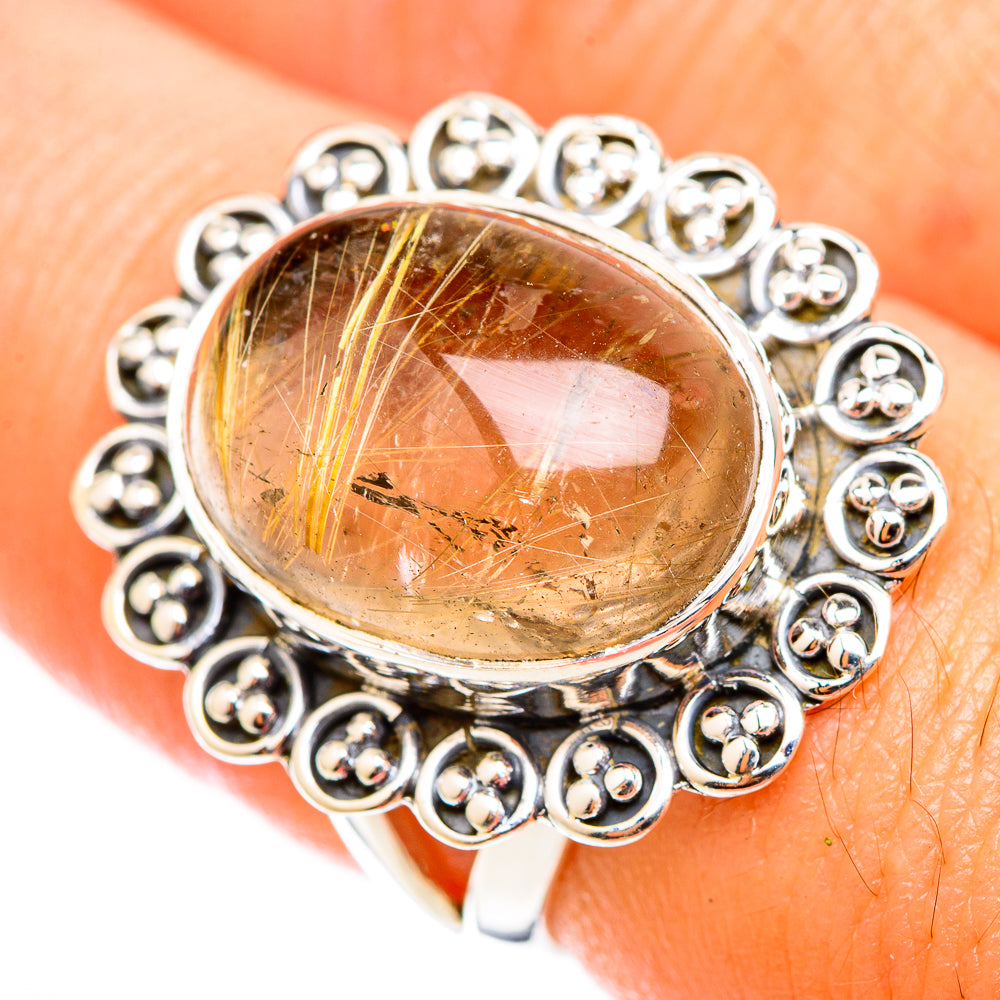 Rutilated Quartz Rings handcrafted by Ana Silver Co - RING118322