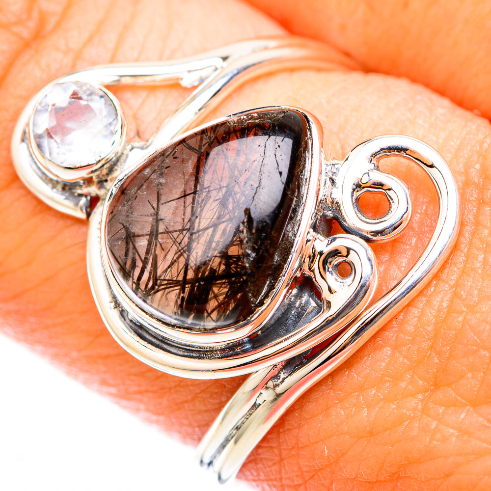 Tourmalinated Quartz Rings handcrafted by Ana Silver Co - RING118324