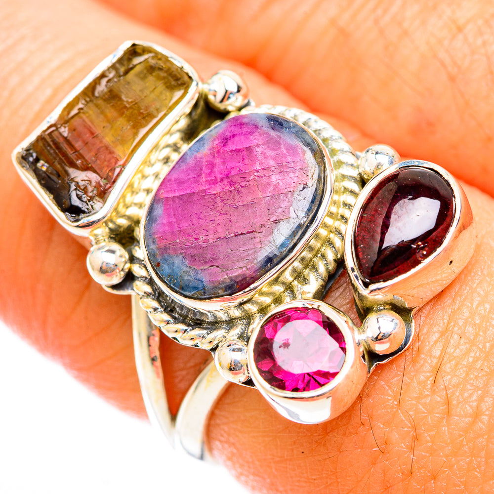 Ruby Fuchsite Rings handcrafted by Ana Silver Co - RING118330