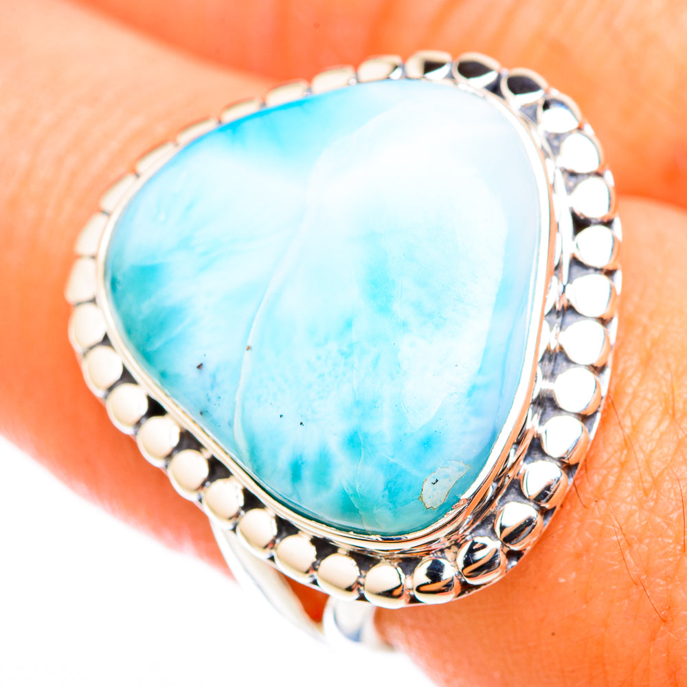 Larimar Rings handcrafted by Ana Silver Co - RING118332