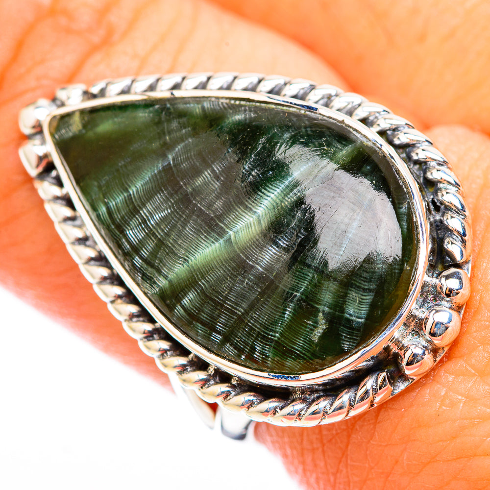 Seraphinite Rings handcrafted by Ana Silver Co - RING118337