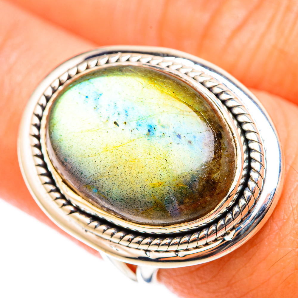 Labradorite Rings handcrafted by Ana Silver Co - RING118339