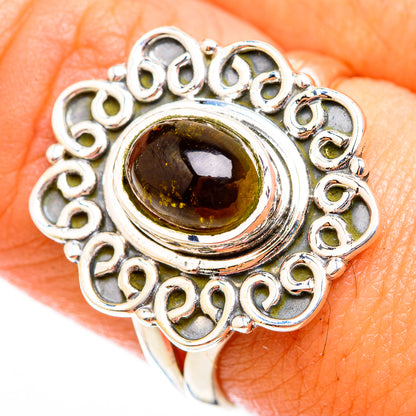 Green Tourmaline Rings handcrafted by Ana Silver Co - RING118340