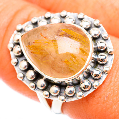 Rutilated Quartz Rings handcrafted by Ana Silver Co - RING118347