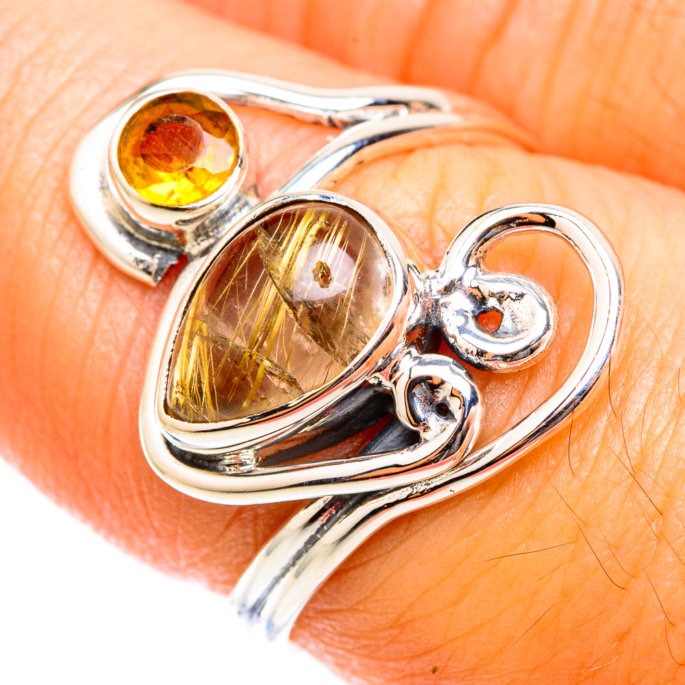 Rutilated Quartz Rings handcrafted by Ana Silver Co - RING118348