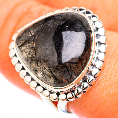 Tourmalinated Quartz Rings handcrafted by Ana Silver Co - RING118349