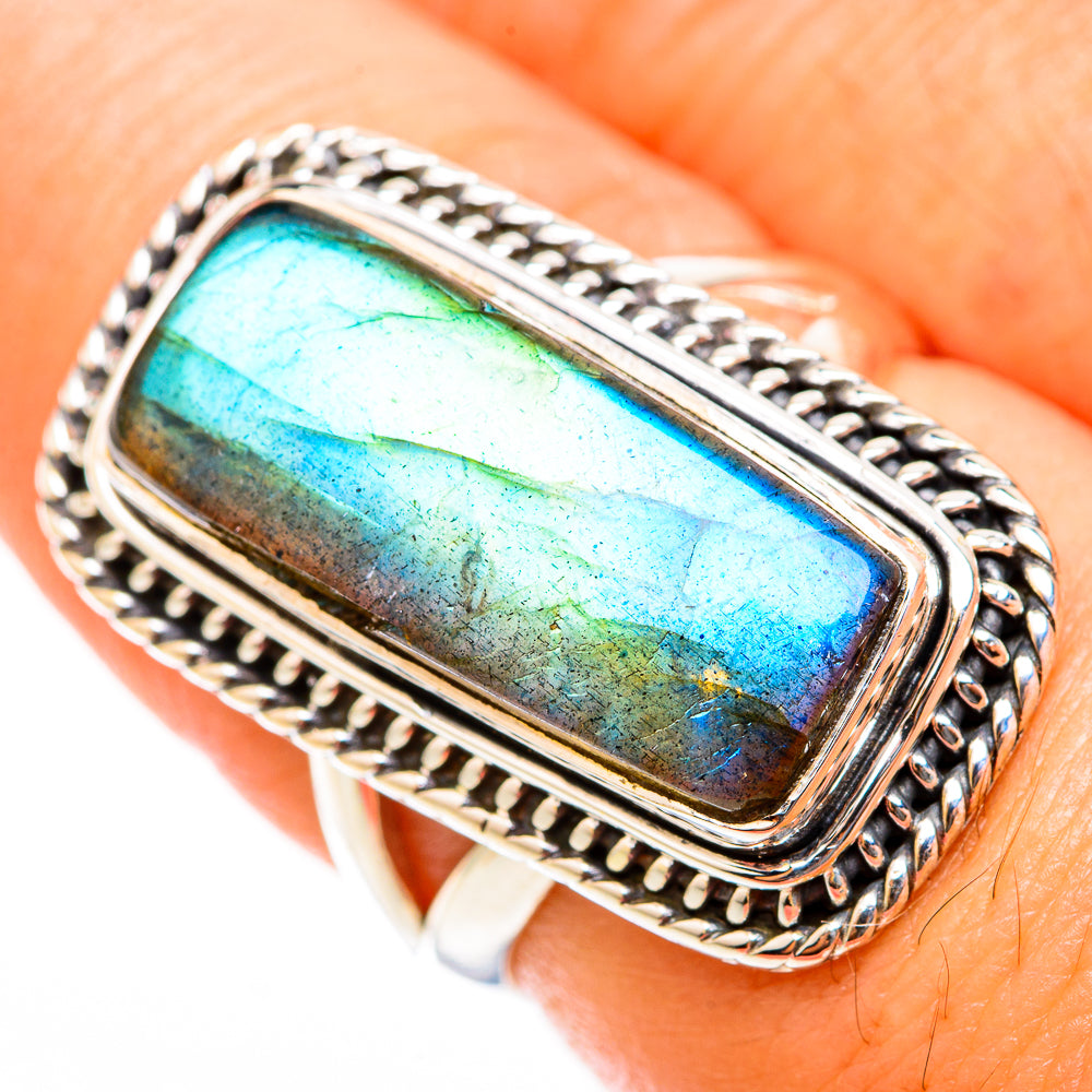 Labradorite Rings handcrafted by Ana Silver Co - RING118357