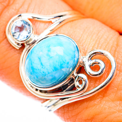 Larimar Rings handcrafted by Ana Silver Co - RING118358