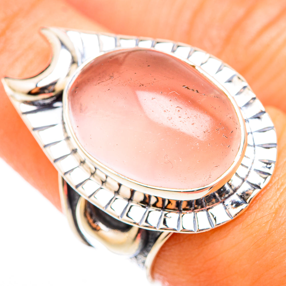 Rose Quartz Rings handcrafted by Ana Silver Co - RING118363