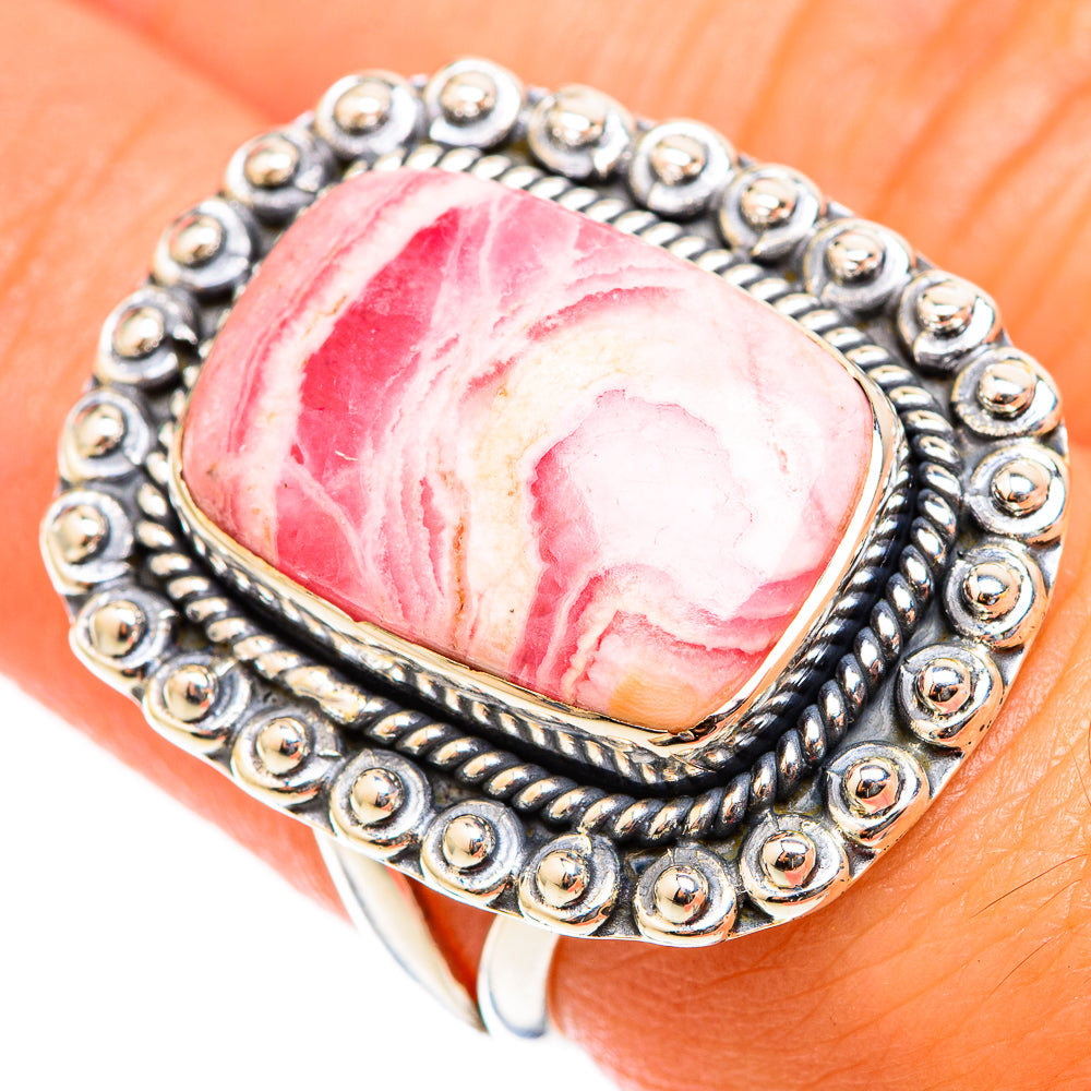 Rhodochrosite Rings handcrafted by Ana Silver Co - RING118364