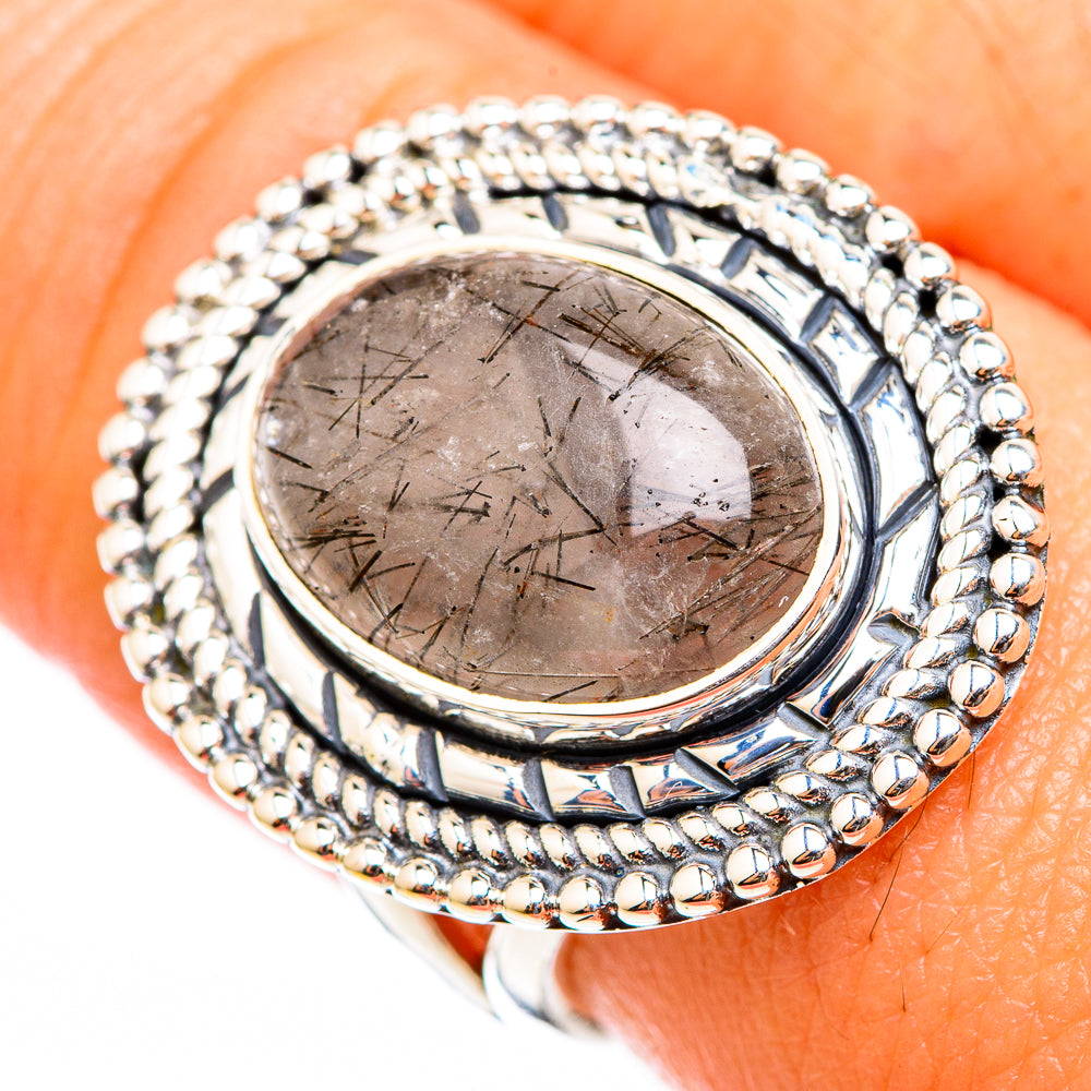 Tourmalinated Quartz Rings handcrafted by Ana Silver Co - RING118368