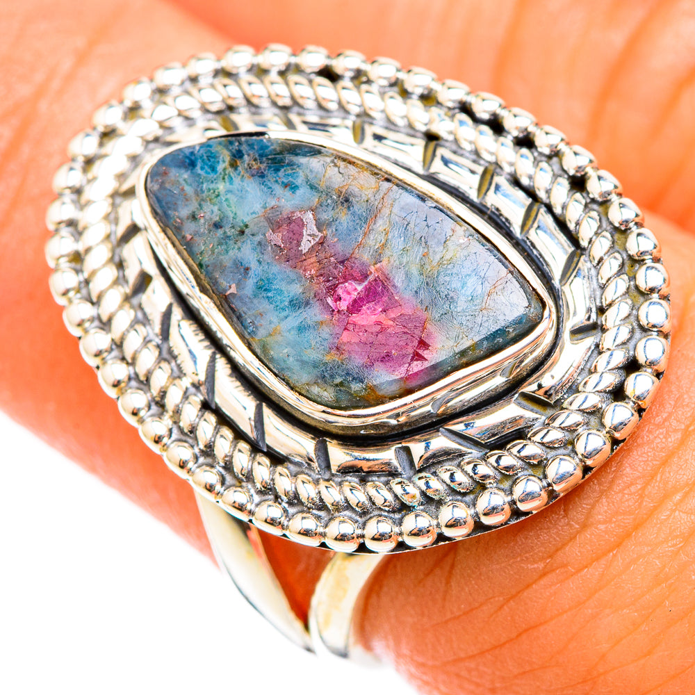 Ruby Fuchsite Rings handcrafted by Ana Silver Co - RING118377