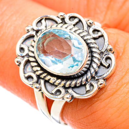 Blue Topaz Rings handcrafted by Ana Silver Co - RING118378
