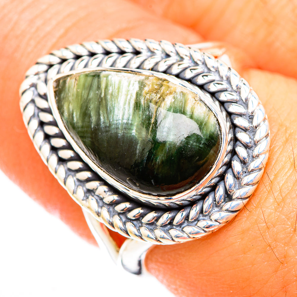 Seraphinite Rings handcrafted by Ana Silver Co - RING118381