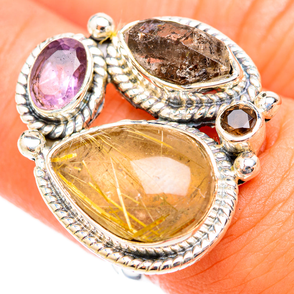 Rutilated Quartz Rings handcrafted by Ana Silver Co - RING118388