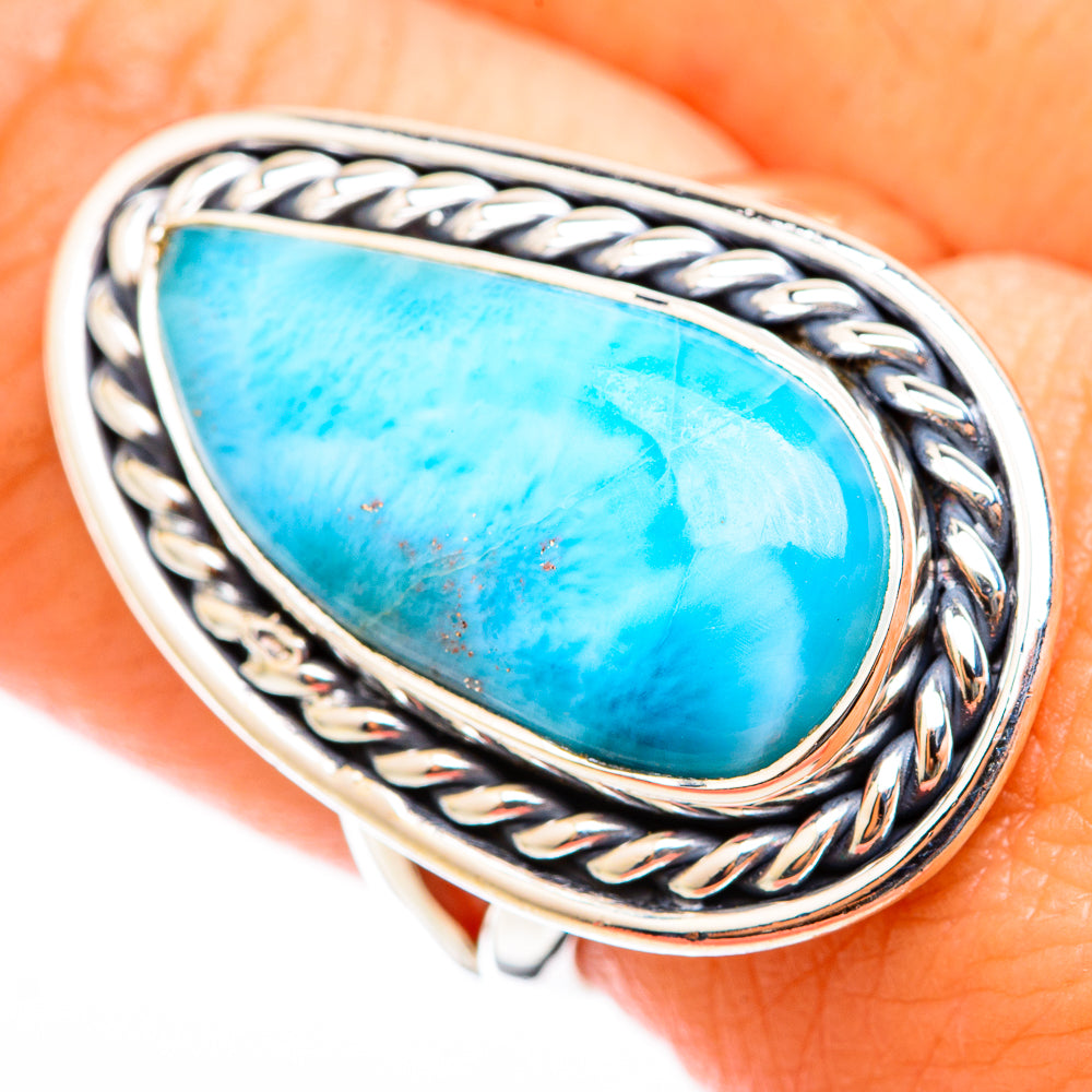 Larimar Rings handcrafted by Ana Silver Co - RING118397