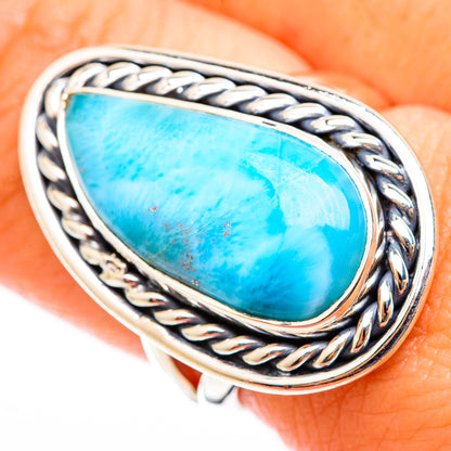 Larimar Rings handcrafted by Ana Silver Co - RING118397