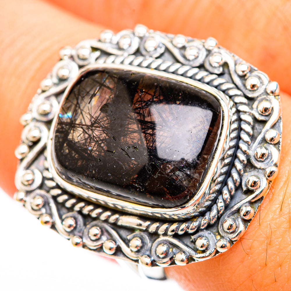 Tourmalinated Quartz Rings handcrafted by Ana Silver Co - RING118408