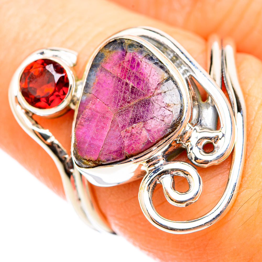 Ruby Fuchsite Rings handcrafted by Ana Silver Co - RING118413