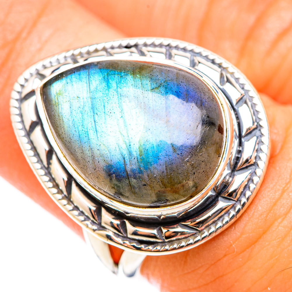 Labradorite Rings handcrafted by Ana Silver Co - RING118416
