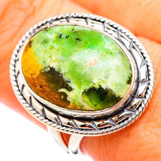 Australian Green Opal Rings handcrafted by Ana Silver Co - RING118420