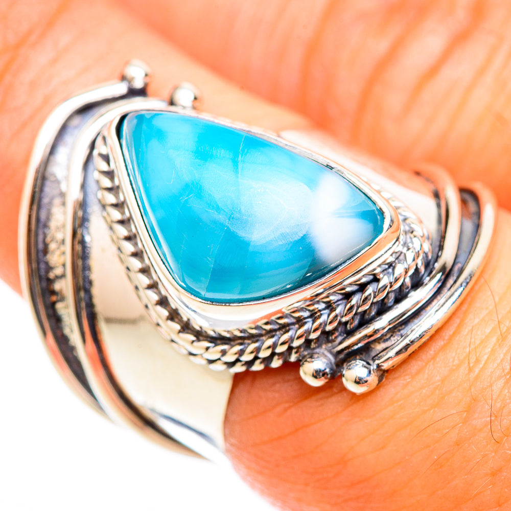 Larimar Rings handcrafted by Ana Silver Co - RING118435