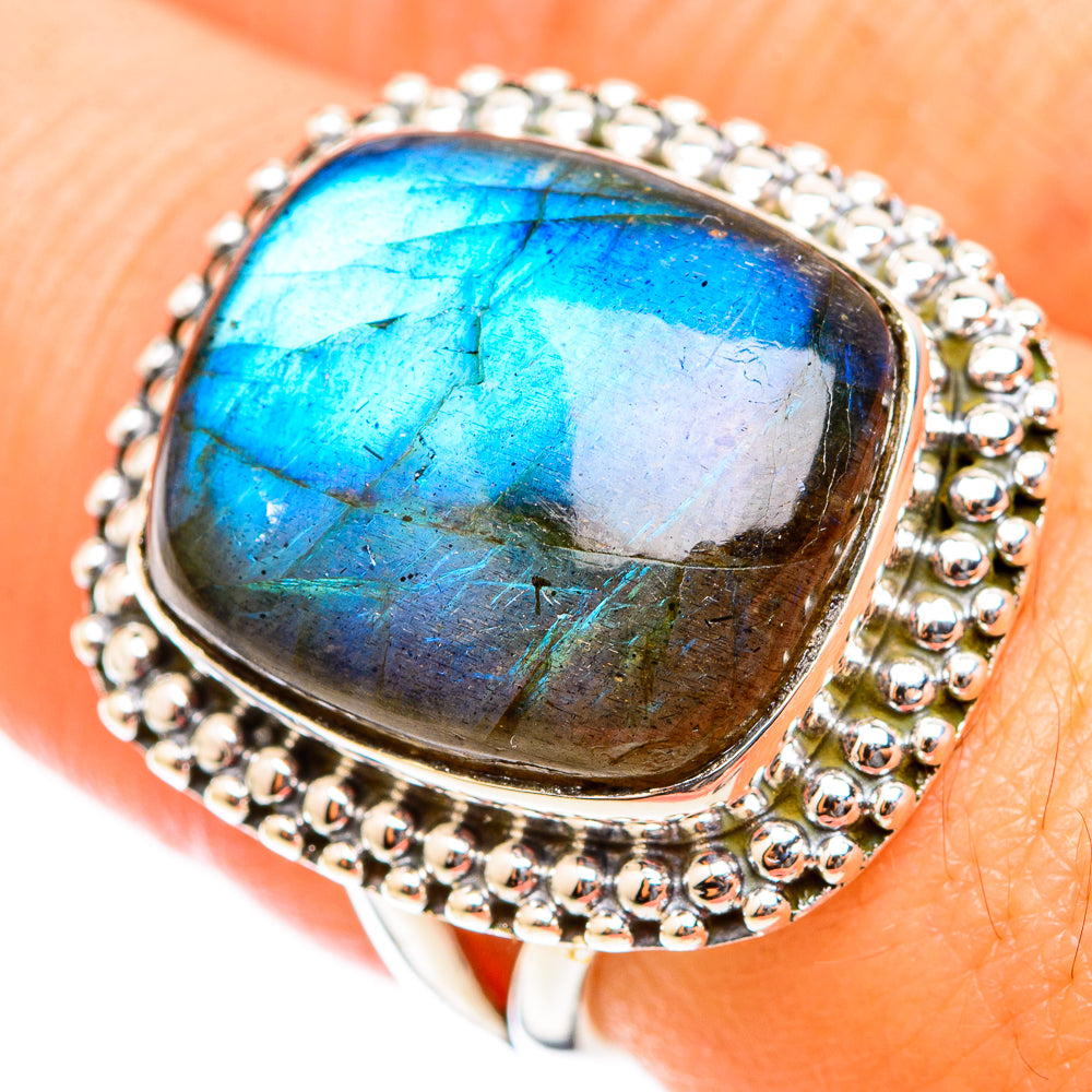 Labradorite Rings handcrafted by Ana Silver Co - RING118449