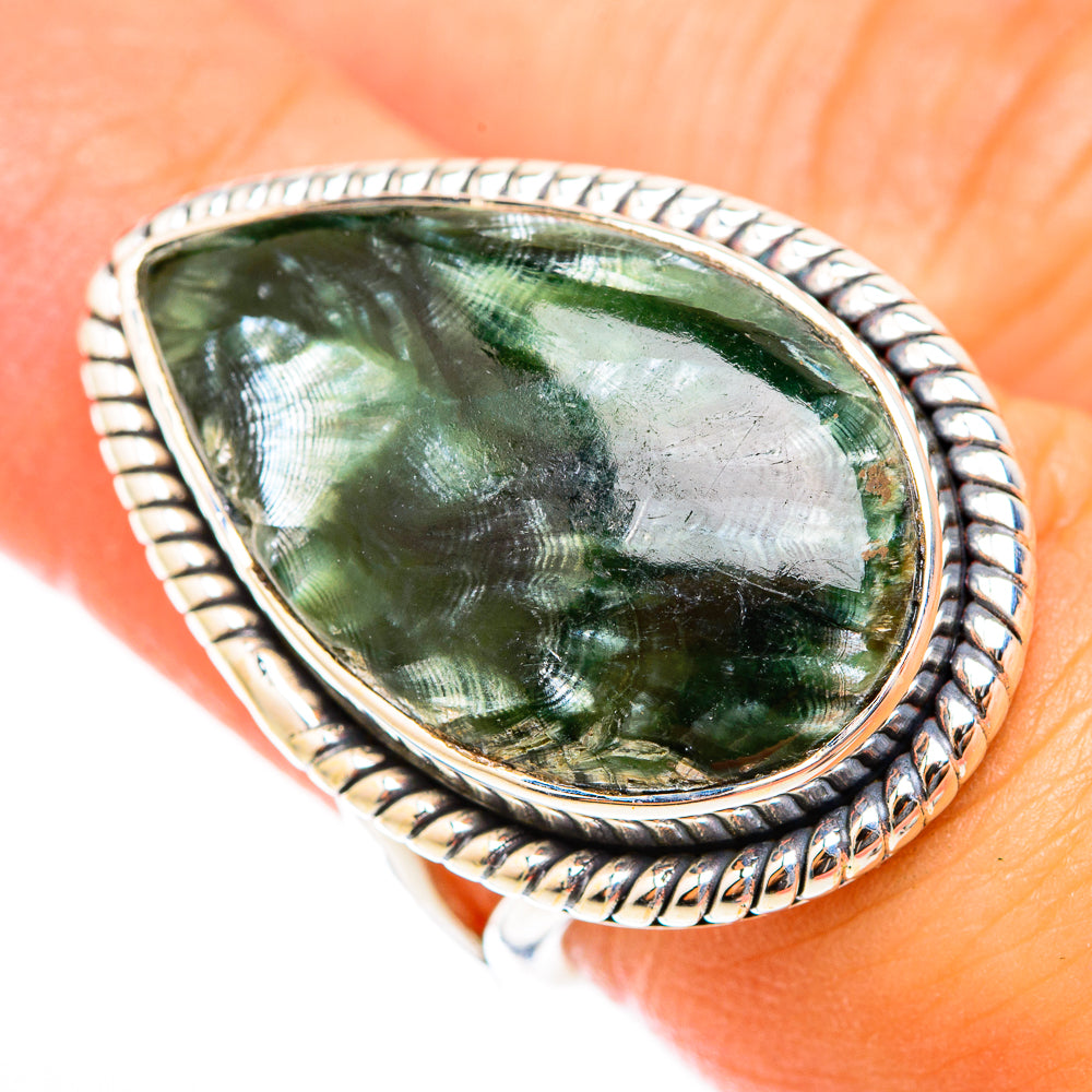 Seraphinite Rings handcrafted by Ana Silver Co - RING118451