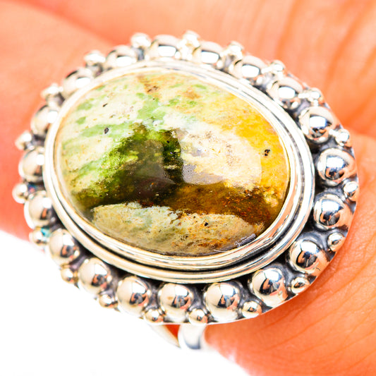 Australian Green Opal Rings handcrafted by Ana Silver Co - RING118452